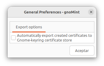 Preferences dialog